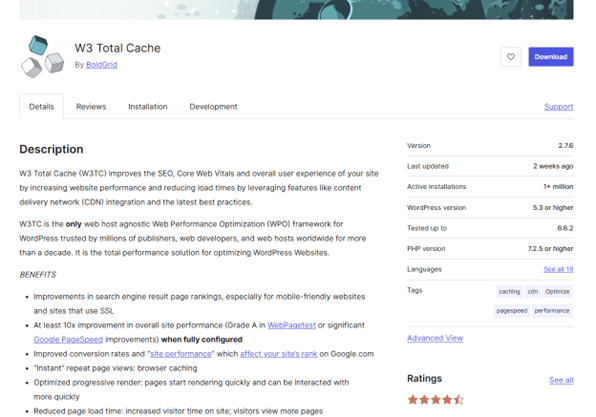 W3 Total Cache Plugin